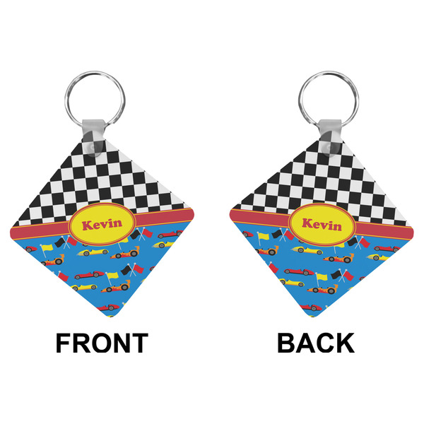 Racing Car Diamond Keychain (Front + Back)