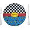 Racing Car 10" Glass Lunch / Dinner Plates - Single or Set (Personalized)