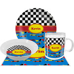 Racing Car Dinner Set - Single 4 Pc Setting w/ Name or Text