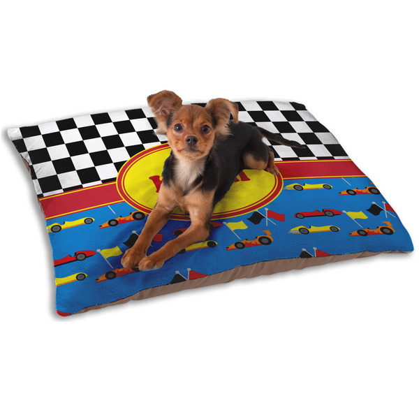 Custom Racing Car Dog Bed - Small w/ Name or Text