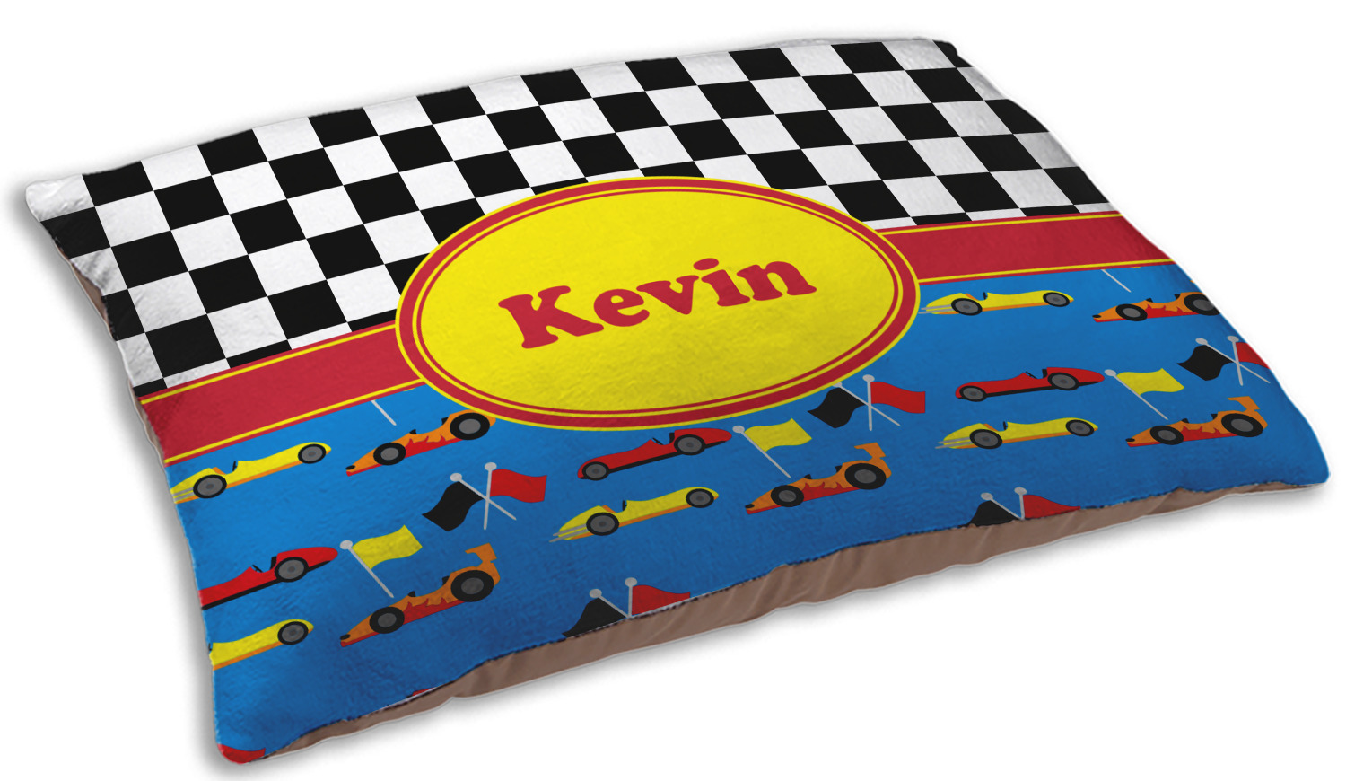 Custom Racing Car Dog Bed Small w/ Name or Text YouCustomizeIt