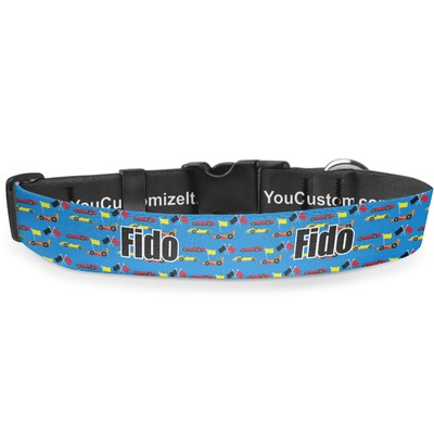 Racing Car Deluxe Dog Collar (Personalized)