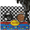 Racing Car Dog Food Mat - Large LIFESTYLE