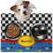 Racing Car Dog Food Mat - Medium w/ Name or Text