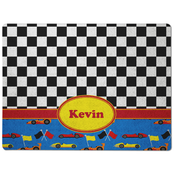 Racing Car Dog Food Mat - Medium without bowls