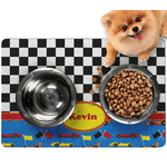 Racing Car Dog Food Mat - Small w/ Name or Text