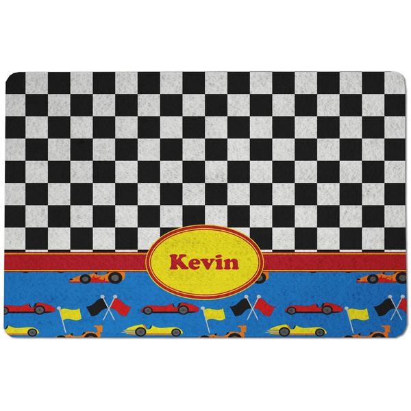 Racing Car Dog Food Mat - Small without bowls