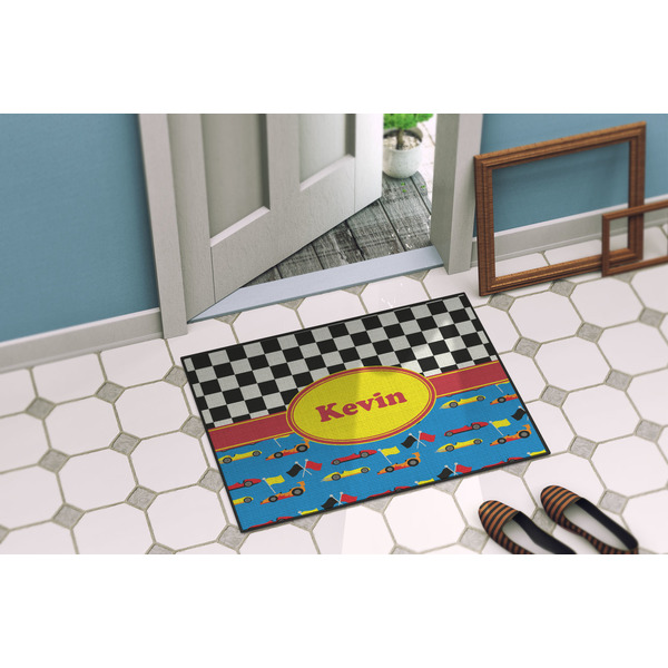 Racing Car Door Mat Lifestyle