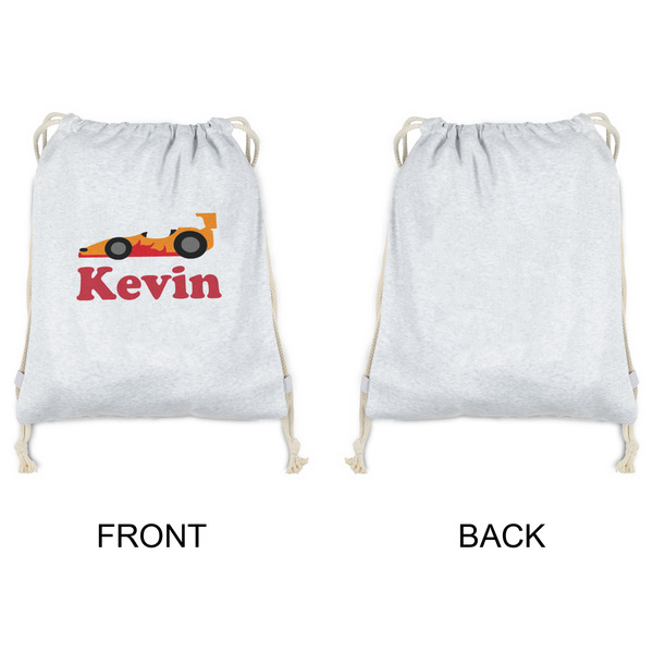Racing Car Drawstring Backpacks - Sweatshirt Fleece - Single Sided - APPROVAL