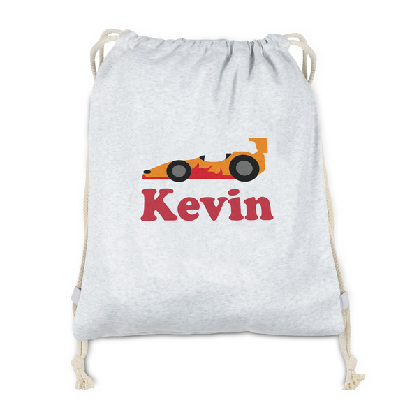 Custom Racing Car Drawstring Backpack - Sweatshirt Fleece