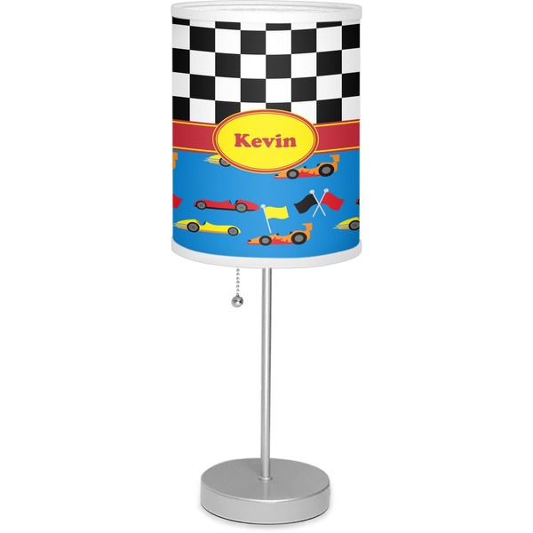 Custom Racing Car Lamp with Drum Shade (Personalized)