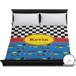 Racing Car Duvet Cover - King (Personalized)