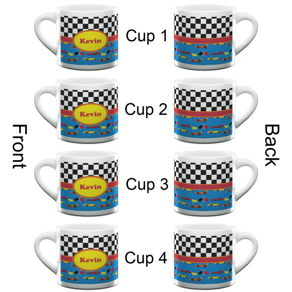 Racing Car Espresso Cup - 6oz (Double Shot Set of 4) APPROVAL