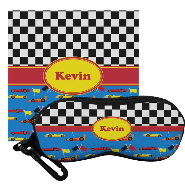 Custom Racing Car Eyeglass Case & Cloth (Personalized)