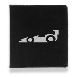 Racing Car Leather Binder - 1" - Black (Personalized)