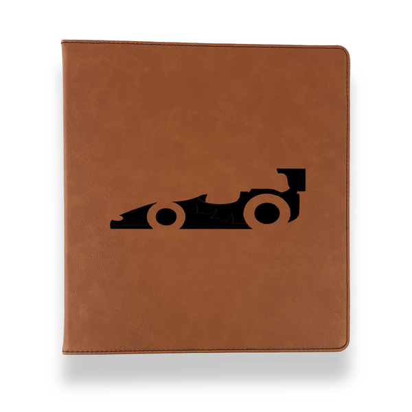 Racing Car Leather Binder - 1" - Rawhide - Front View