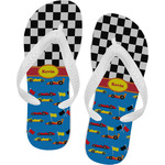 Racing Car Flip Flops - Large (Personalized)