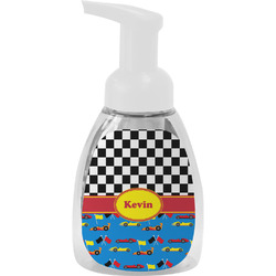 Racing Car Foam Soap Bottle - White (Personalized)