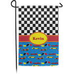 Racing Car Small Garden Flag - Single Sided w/ Name or Text