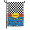 Racing Car Small Garden Flag - Single Sided w/ Name or Text
