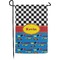 Racing Car Small Garden Flag - Double Sided w/ Name or Text