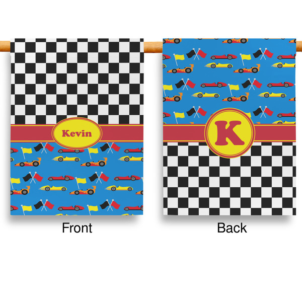 Racing Car Garden Flags - Large - Double Sided - APPROVAL