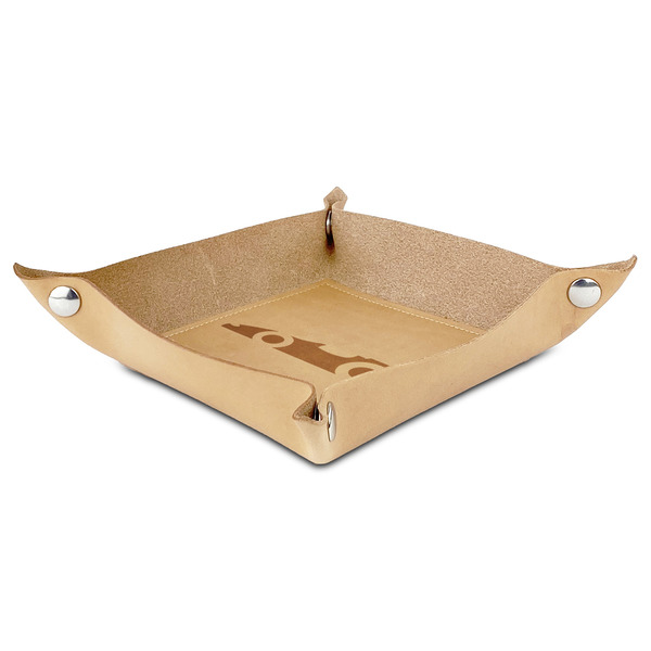 Racing Car Genuine Leather Valet Trays - ANGLE (folded)