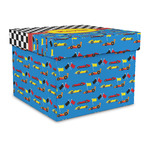 Racing Car Gift Box with Lid - Canvas Wrapped - Large (Personalized)