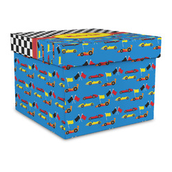 Racing Car Gift Box with Lid - Canvas Wrapped - Large (Personalized)