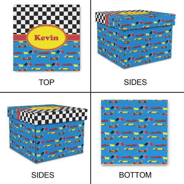 Racing Car Gift Boxes with Lid - Canvas Wrapped - Medium - Approval
