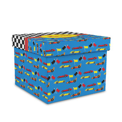 Racing Car Gift Box with Lid - Canvas Wrapped - Medium (Personalized)
