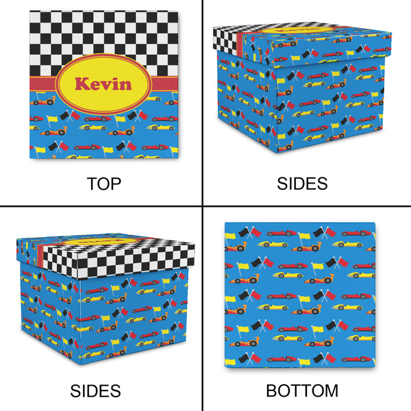 Racing Car Gift Boxes with Lid - Canvas Wrapped - Small - Approval