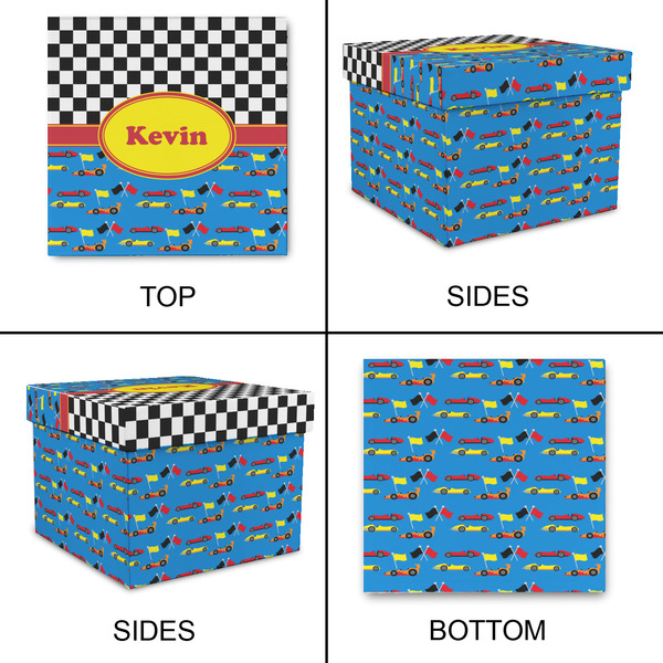 Racing Car Gift Boxes with Lid - Canvas Wrapped - X-Large - Approval
