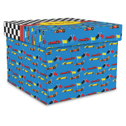 Racing Car Gift Box with Lid - Canvas Wrapped - X-Large (Personalized)