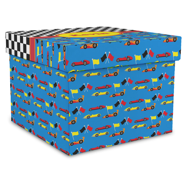 Custom Racing Car Gift Box with Lid - Canvas Wrapped - X-Large (Personalized)