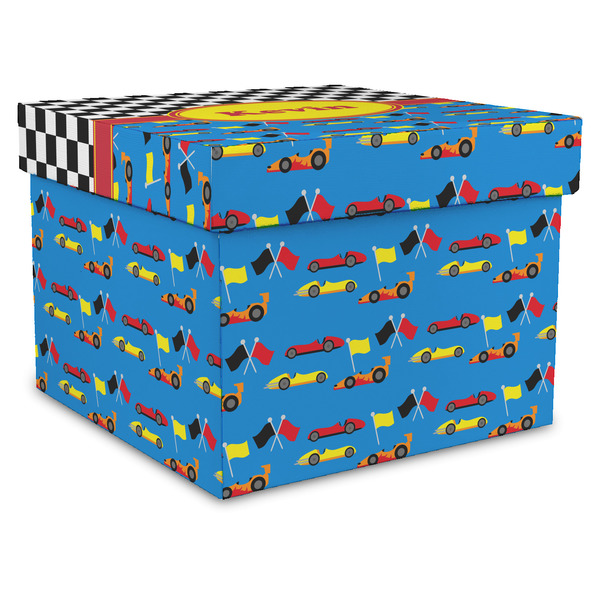 Custom Racing Car Gift Box with Lid - Canvas Wrapped - XX-Large (Personalized)