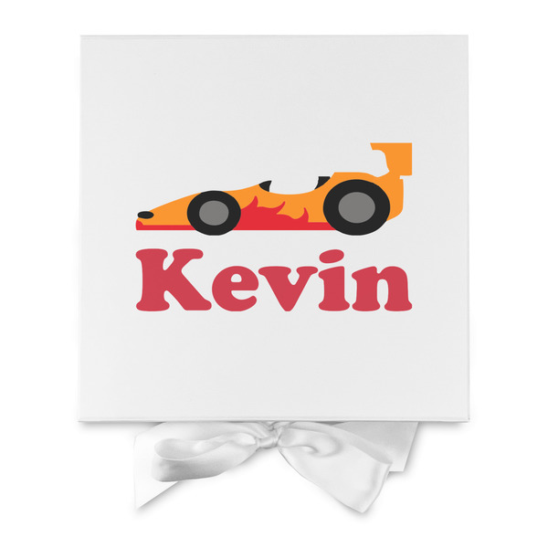 Racing Car Gift Boxes with Magnetic Lid - White - Approval