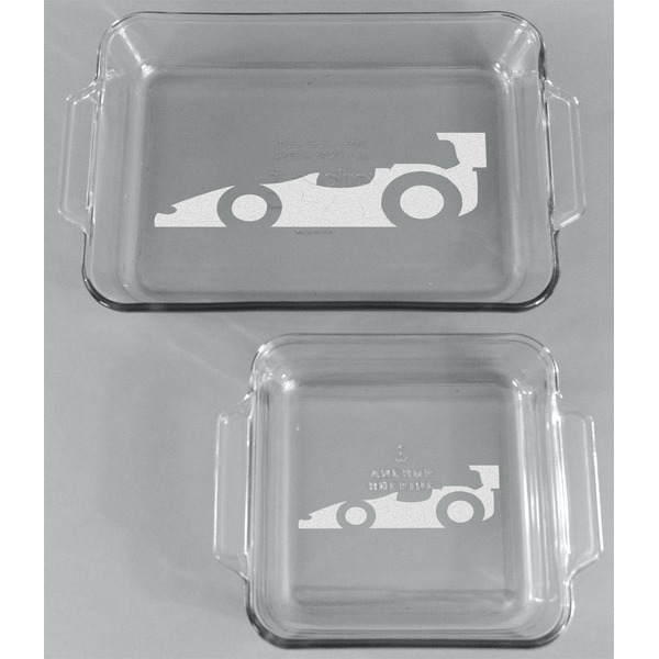 Racing Car Glass Baking Dish Set - FRONT