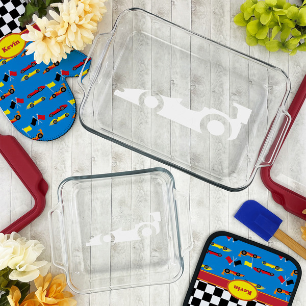 Racing Car Glass Baking Dish Set - LIFESTYLE