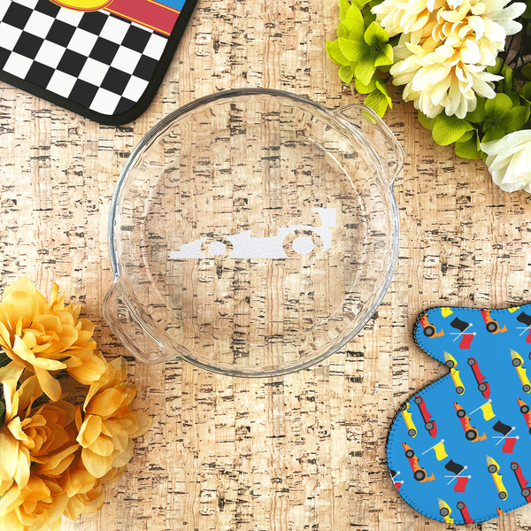 Racing Car Glass Pie Dish - LIFESTYLE