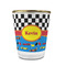 Racing Car Glass Shot Glass - With gold rim - FRONT
