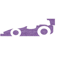 Racing Car Glitter Sticker Decal - Up to 9"X9" (Personalized)