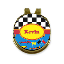 Racing Car Golf Ball Marker - Hat Clip - Gold