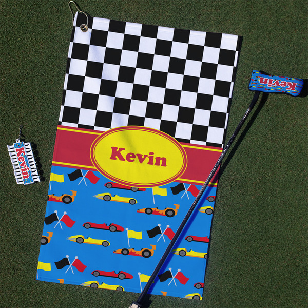 Custom Racing Car Golf Towel Gift Set (Personalized)