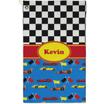 Racing Car Golf Towel - Poly-Cotton Blend - Small w/ Name or Text