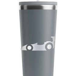 Racing Car RTIC Everyday Tumbler with Straw - 28oz - Grey - Single-Sided