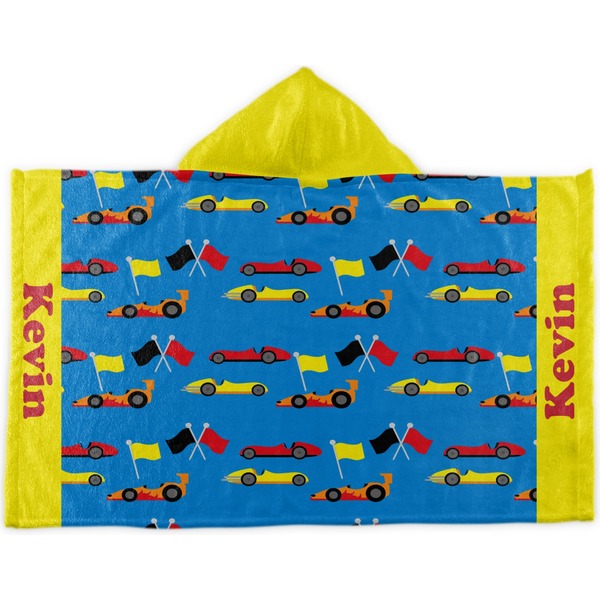 Custom Racing Car Kids Hooded Towel (Personalized)
