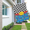 Racing Car House Flags - Double Sided - LIFESTYLE