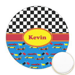 Racing Car Printed Cookie Topper - Round (Personalized)