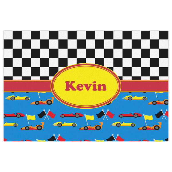 Racing Car Indoor / Outdoor Rug - 4'x6' - Front Flat